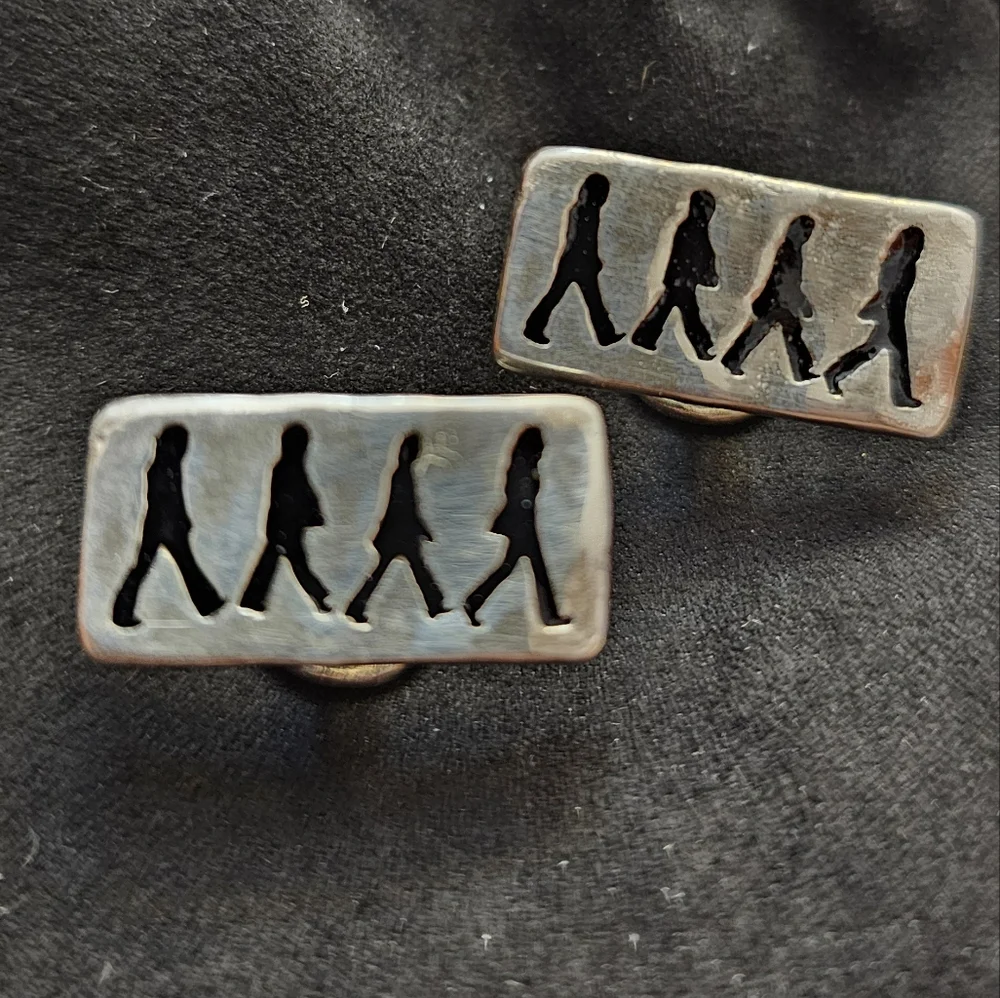 NEW The Beatles Sterling Silver .925 "Abbey Road" Cufflinks By PennyRoyal in Box - Picture 2 of 4
